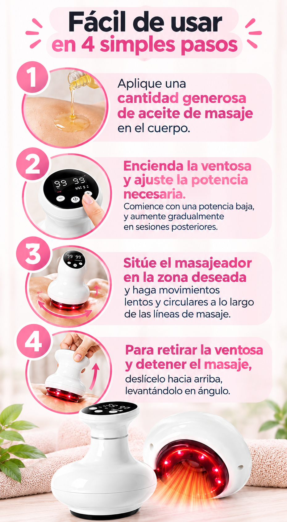 Ventosa Anti-Celulitis Eléctrica – Piel Lisa, Masajes y Glúteos Firmes