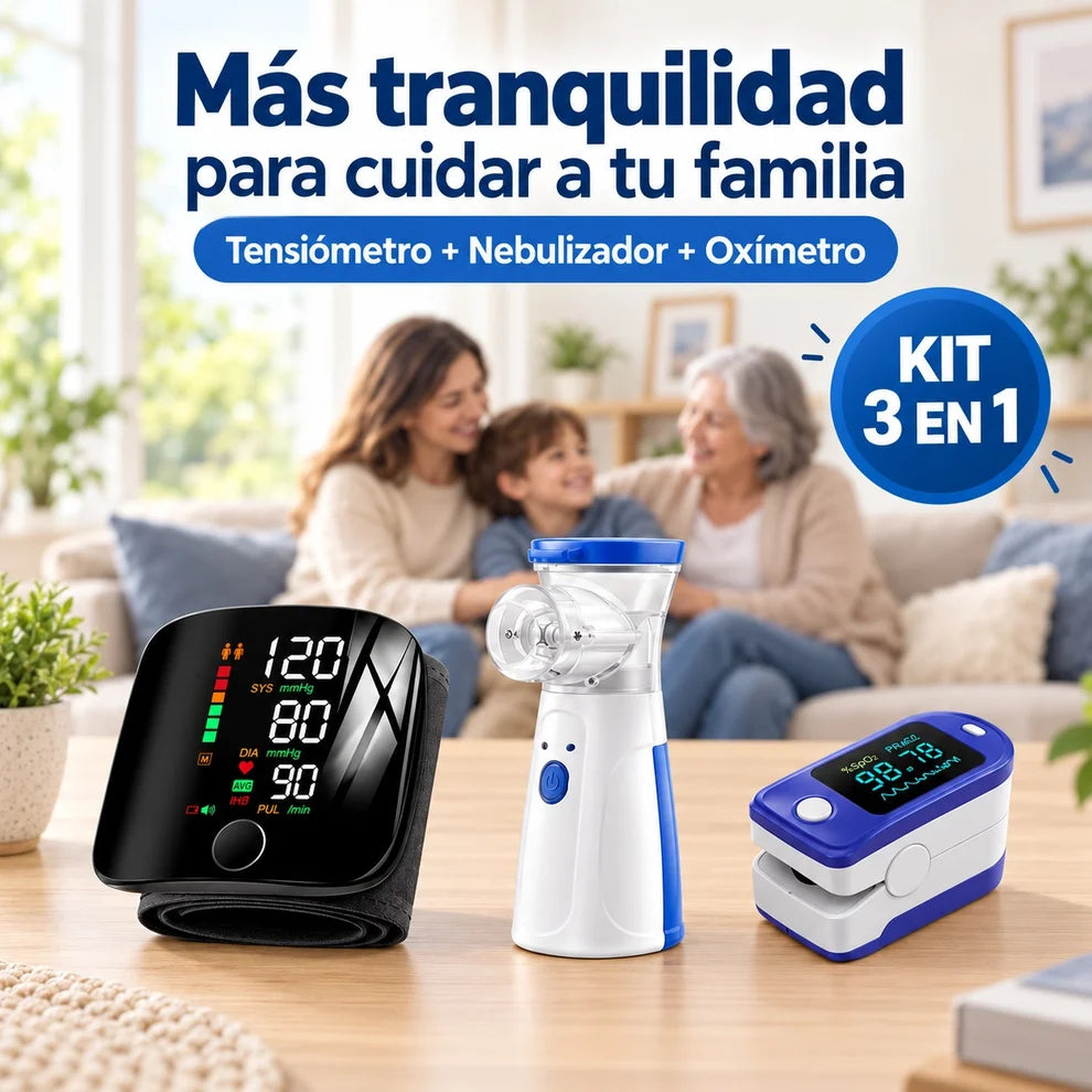 Kit Tensiómetro y Nebulizador + Oxímetro de regalo🎁
